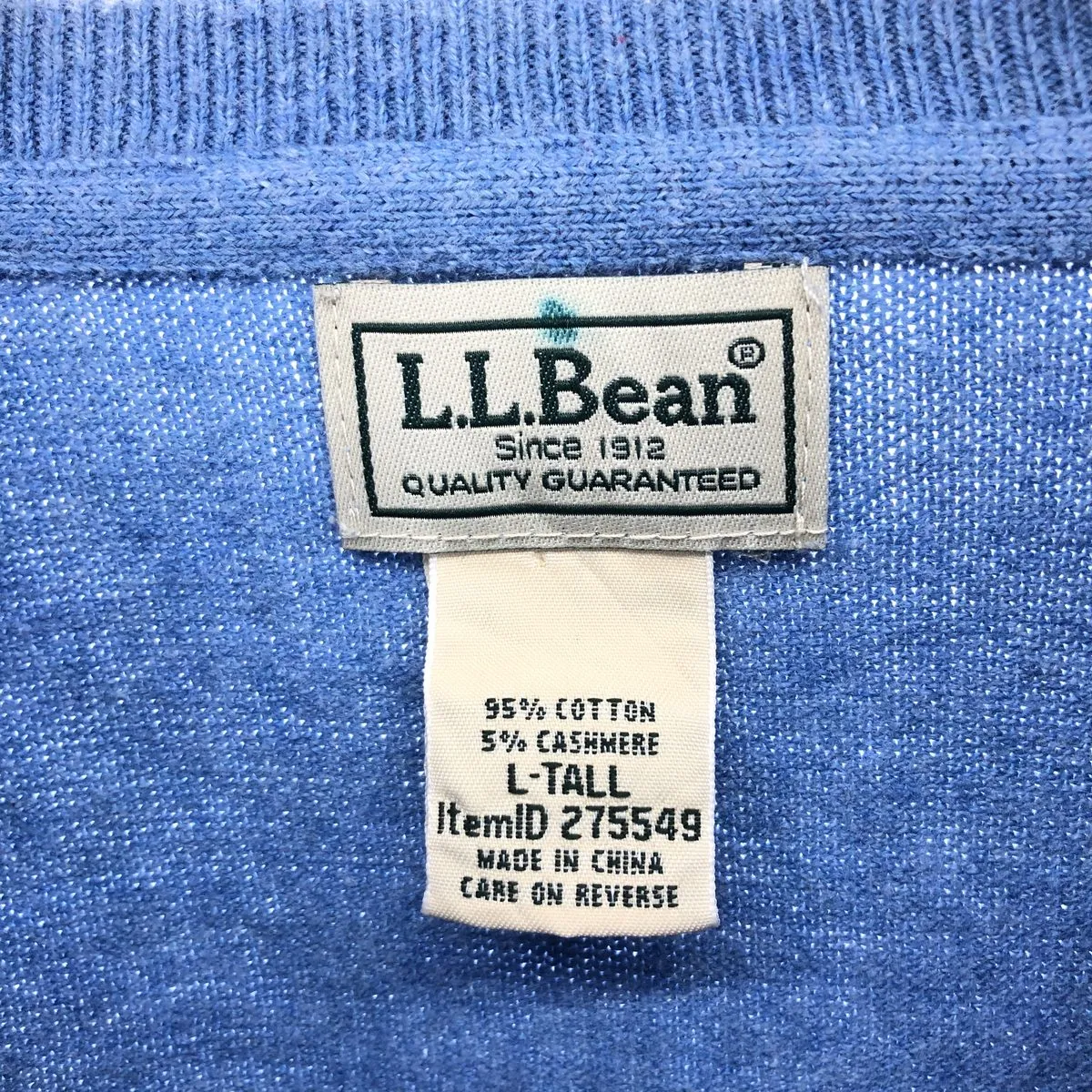 00'S LLBean Cotton Knit Sweater Men's Size L /eaa410994