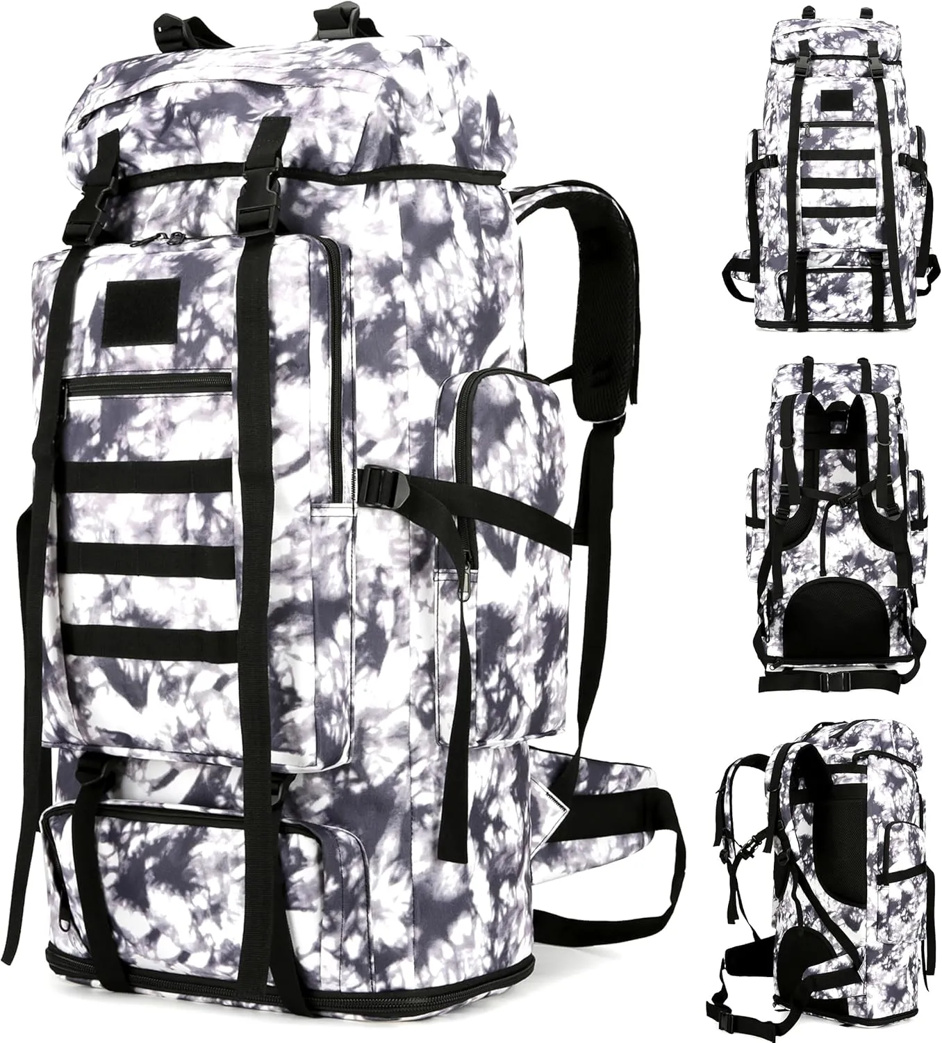 100L Hiking Backpacks Men Women Tactical Gear Back Pack Molle Bag Rucksack