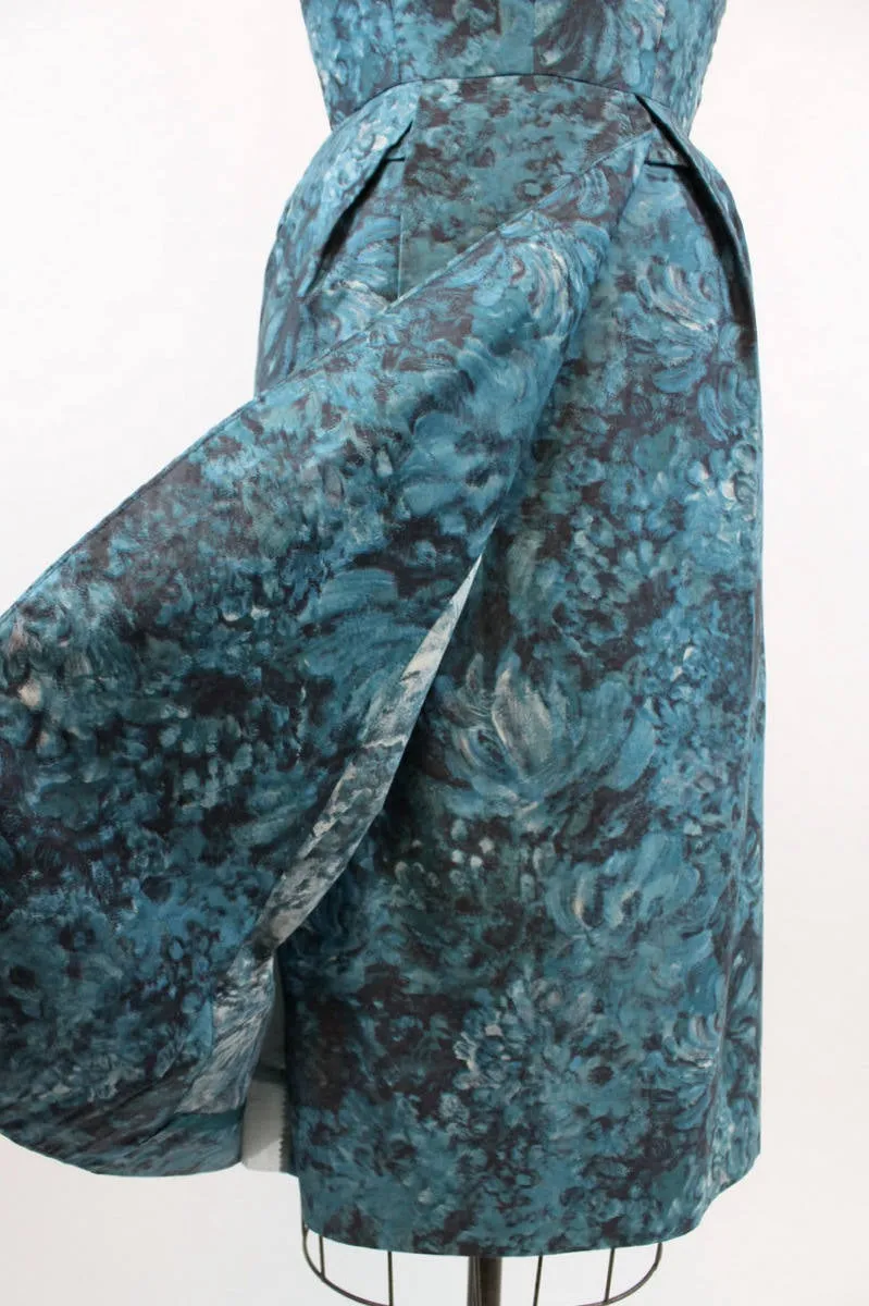 1950s Adele Simpson COTTON sarong dress xs | new fall