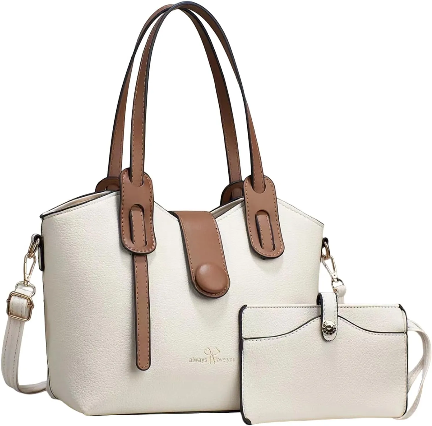 2 Packet Laptop Tote Bag for Women Waterproof Leather Computer Bags Women Business Office Work Bag Briefcase