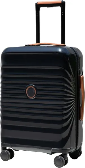 20" Lightweight Carry On Luggage with USB Port and Wheel Lock, Ergonomic Design, Spacious Inner Storage, Smooth Spinner Wheels, Black
