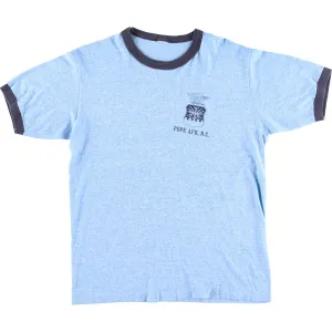 70s~80'S Ringer Print T-shirt Men's M Vintage /eaa428516
