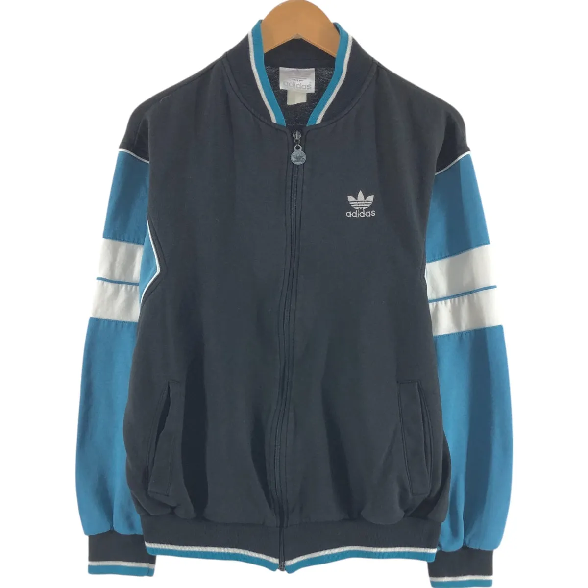 80'S Adidas Sweat Full Zip Hoodie Men's L Size Vintage / eaa511299