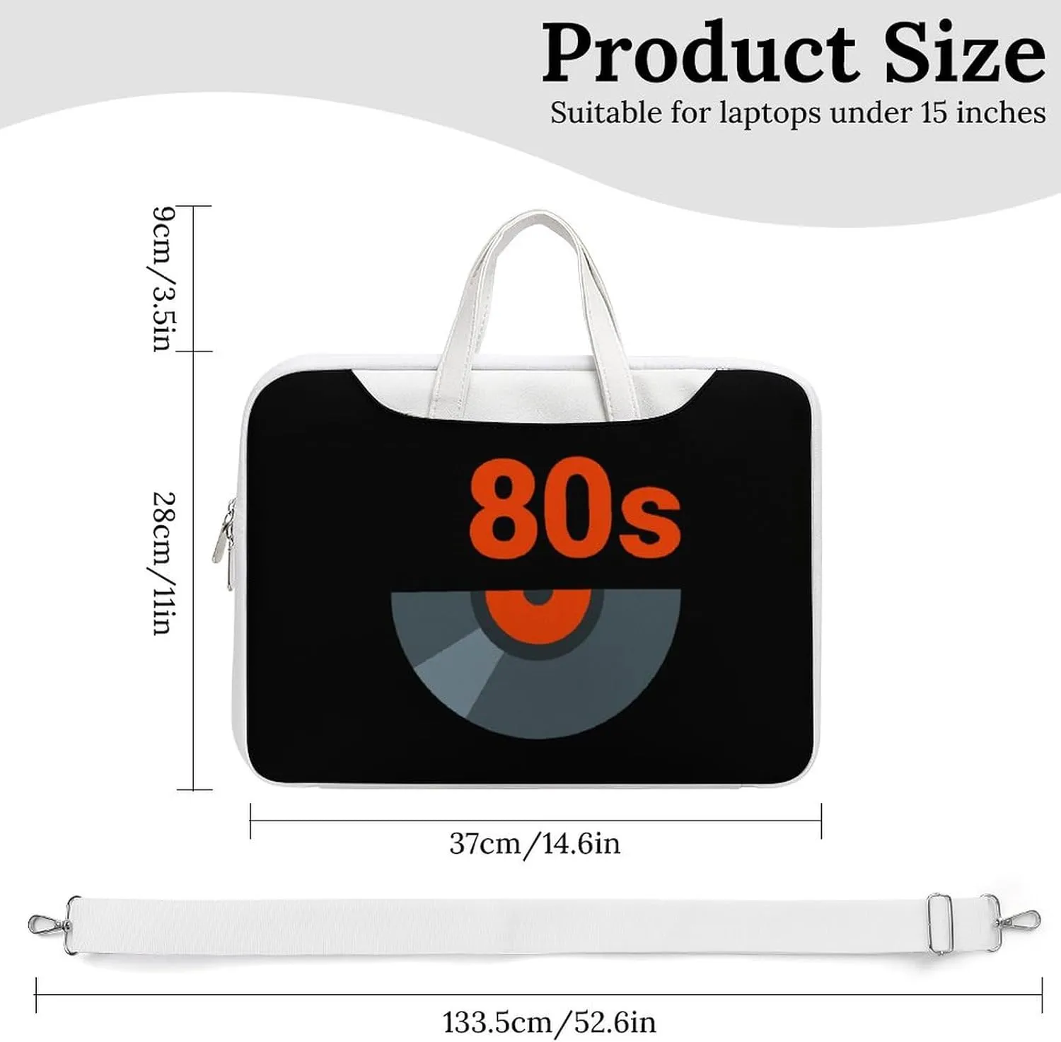 80s Music Icon Leather Bag Laptop Case Slim Water Resistant Computer Bags with Handle Briefcase for Work