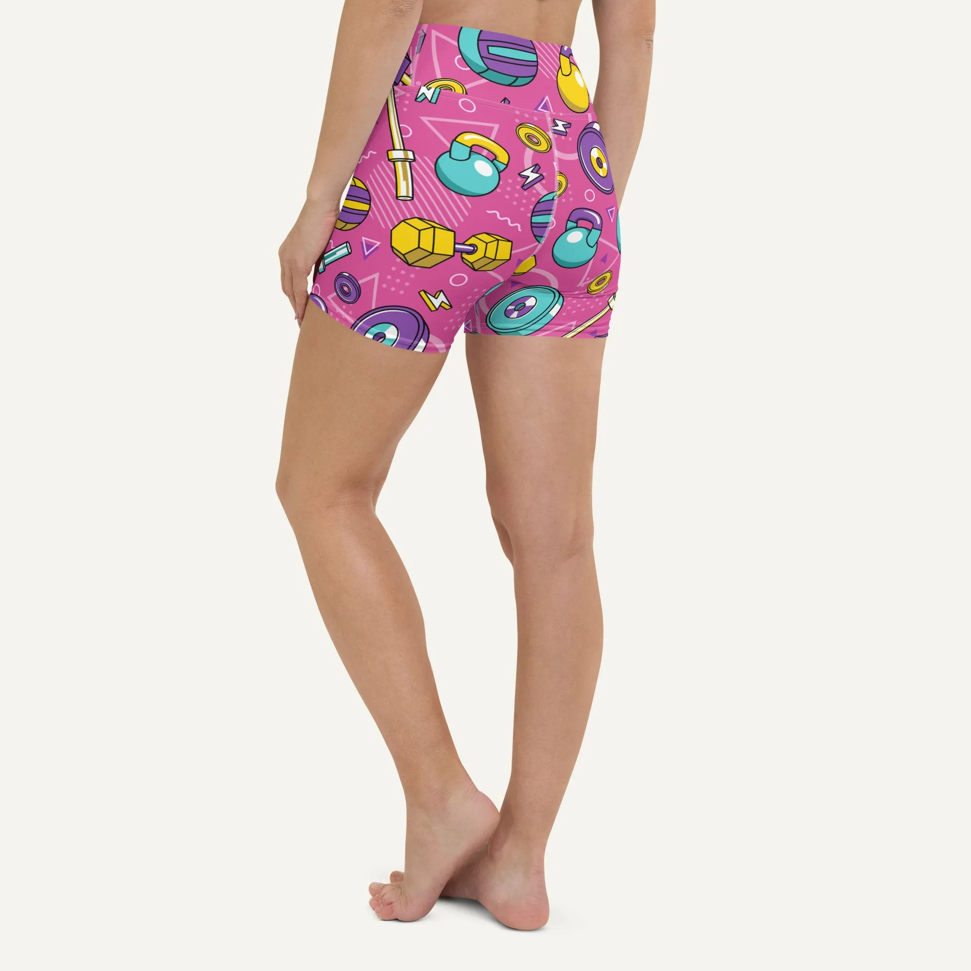 90s Weights Pink High-Waisted Shorts