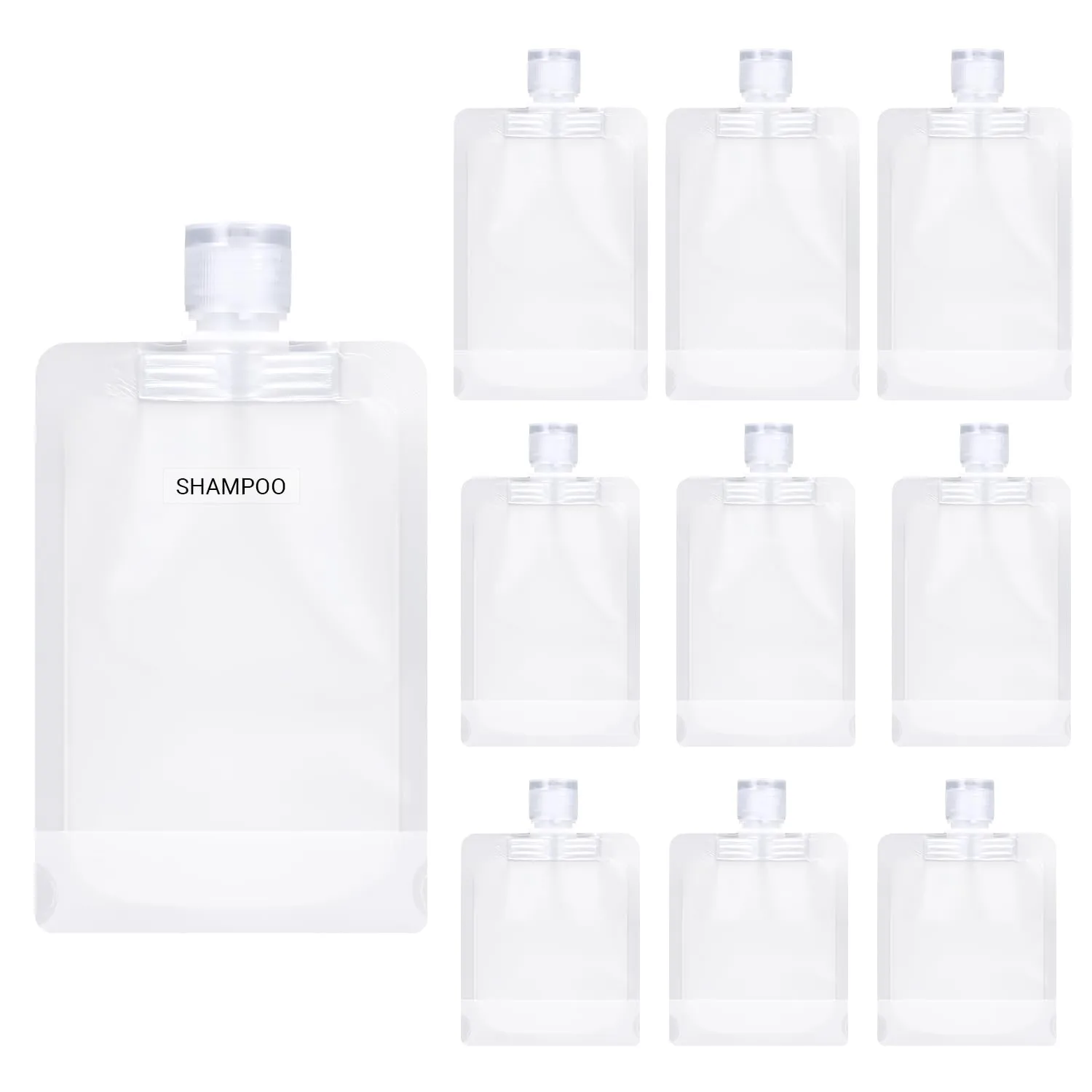 9pack Leak Proof Empty Squeeze Pouches Refillable Travel Size Containers liquid travel pouches for Travel TSA Approved Travel Pouches for Toiletries for Lotion