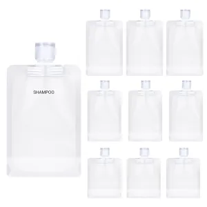 9pack Leak Proof Empty Squeeze Pouches Refillable Travel Size Containers liquid travel pouches for Travel TSA Approved Travel Pouches for Toiletries for Lotion