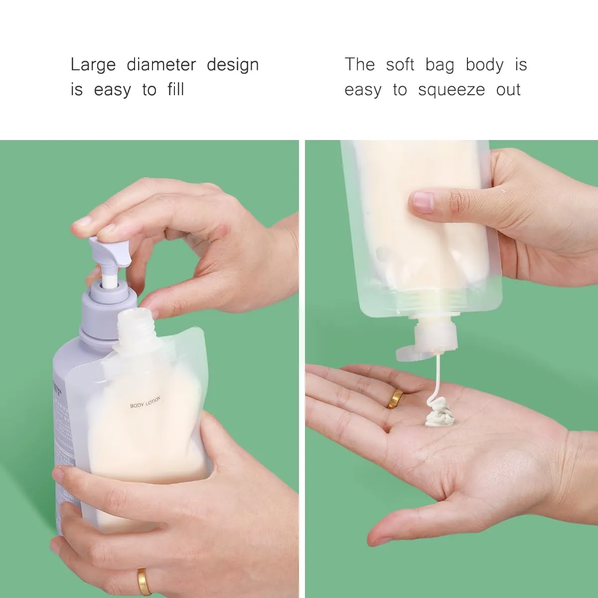 9pack Leak Proof Empty Squeeze Pouches Refillable Travel Size Containers liquid travel pouches for Travel TSA Approved Travel Pouches for Toiletries for Lotion