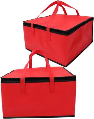 ABOOFAN 2pcs Insulated Grocery Cooler Bags Pizza Bag Warmer for Takeout Capacity Leakproof Design Convenient Carry Handle Food Service Cooler for Seafood and Cakes