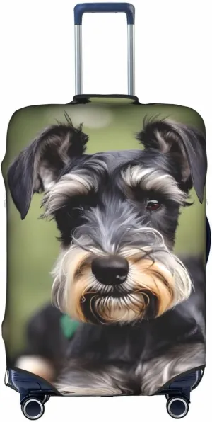 adorable schnauzer Print Washable Suitcase Cover Protective Luggage Cover Anti Scratch Travel Gear Protector