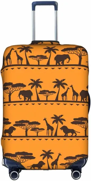 African animals Print Washable Suitcase Cover Protective Luggage Cover Anti Scratch Travel Gear Protector