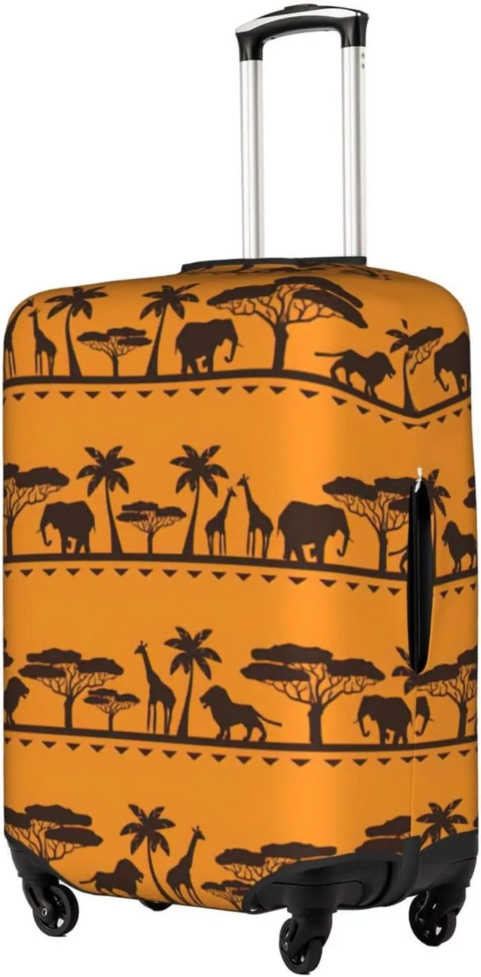 African animals Print Washable Suitcase Cover Protective Luggage Cover Anti Scratch Travel Gear Protector