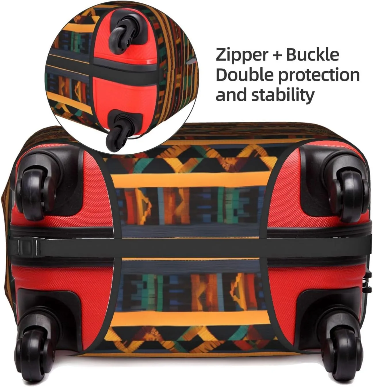 african weaving Print Washable Suitcase Cover Protective Luggage Cover Anti Scratch Travel Gear Protector