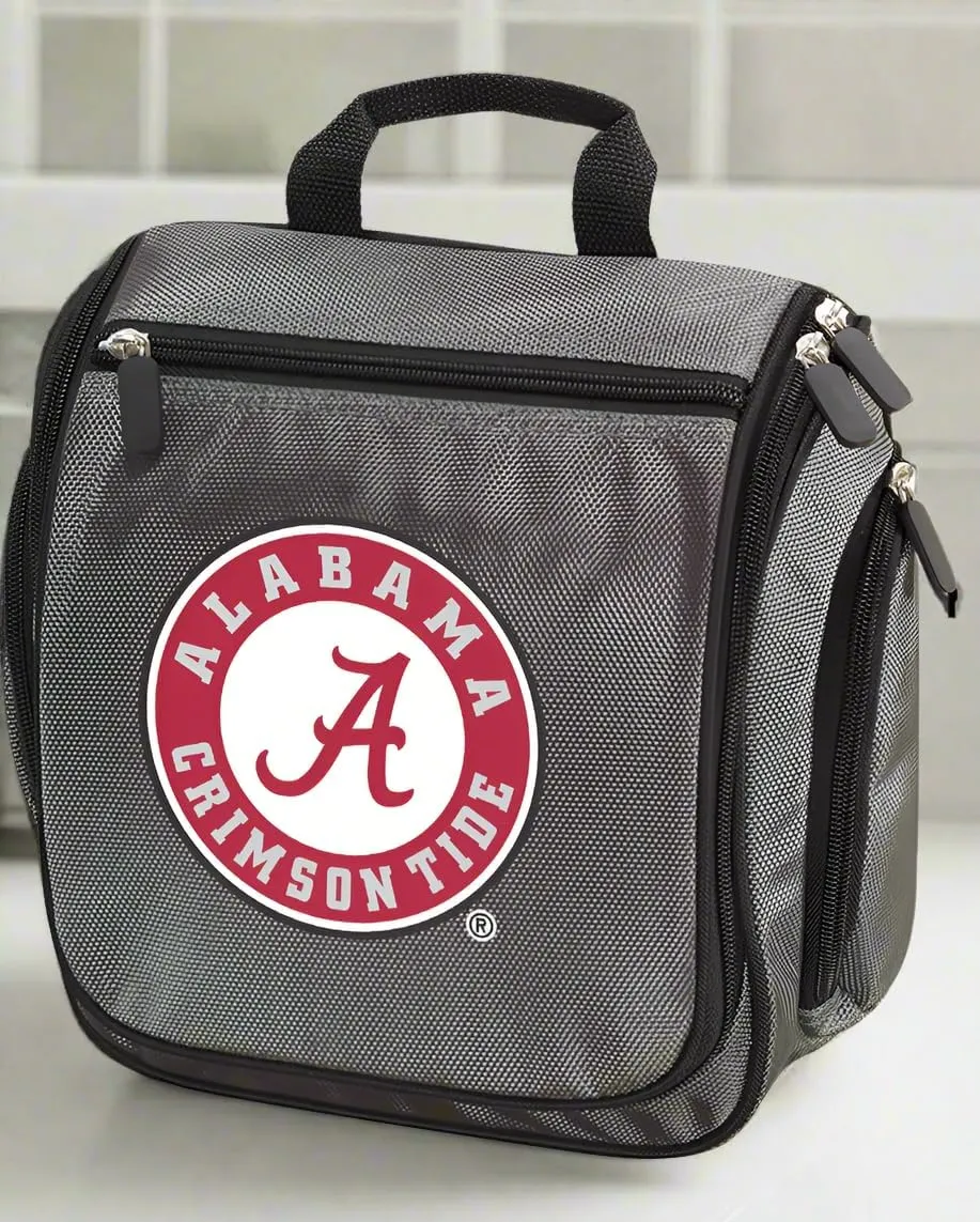 Alabama Toiletry Bag Or Hanging University of Alabama Shaving Kit (Gray - Round Logo)