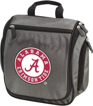 Alabama Toiletry Bag Or Hanging University of Alabama Shaving Kit (Gray - Round Logo)