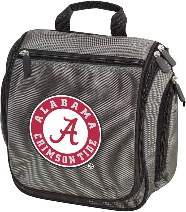 Alabama Toiletry Bag Or Hanging University of Alabama Shaving Kit (Gray - Round Logo)