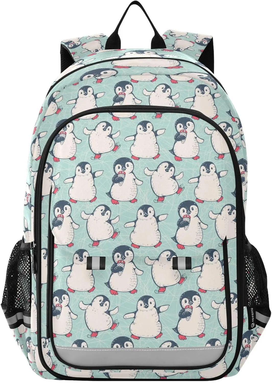 ALAZA Penguin Blue Laptop Backpack Purse for Women Men School Bag 17 Inch Bookbag Student Boys Girls Travel Casual Daypack