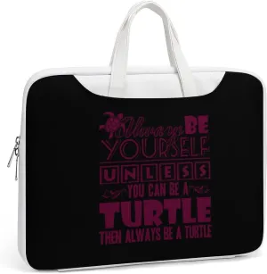 Always Be Turtle Leather Bag Laptop Case Slim Water Resistant Computer Bags with Handle Briefcase for Work