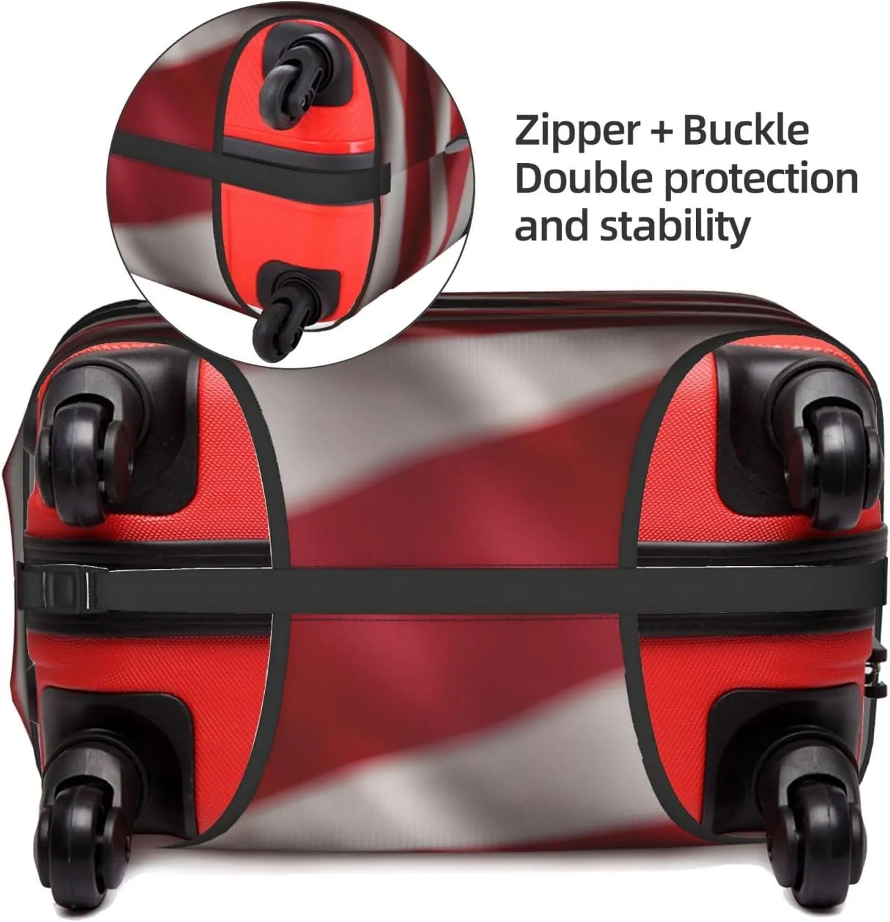 American Flag Print Washable Suitcase Cover Protective Luggage Cover Anti Scratch Travel Gear Protector