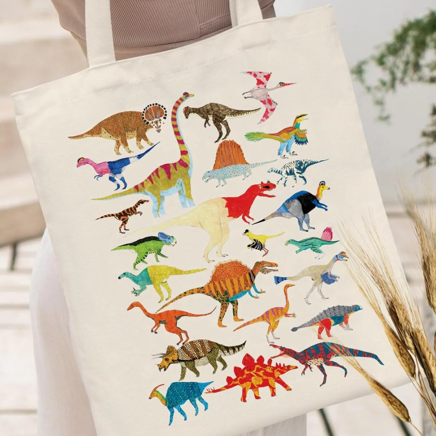 Andeiltech Canvas Aesthetic Tote Bag for Women with Inner Pocket Totes Shoulder Book Bag Shopping Reusable Grocery Bags