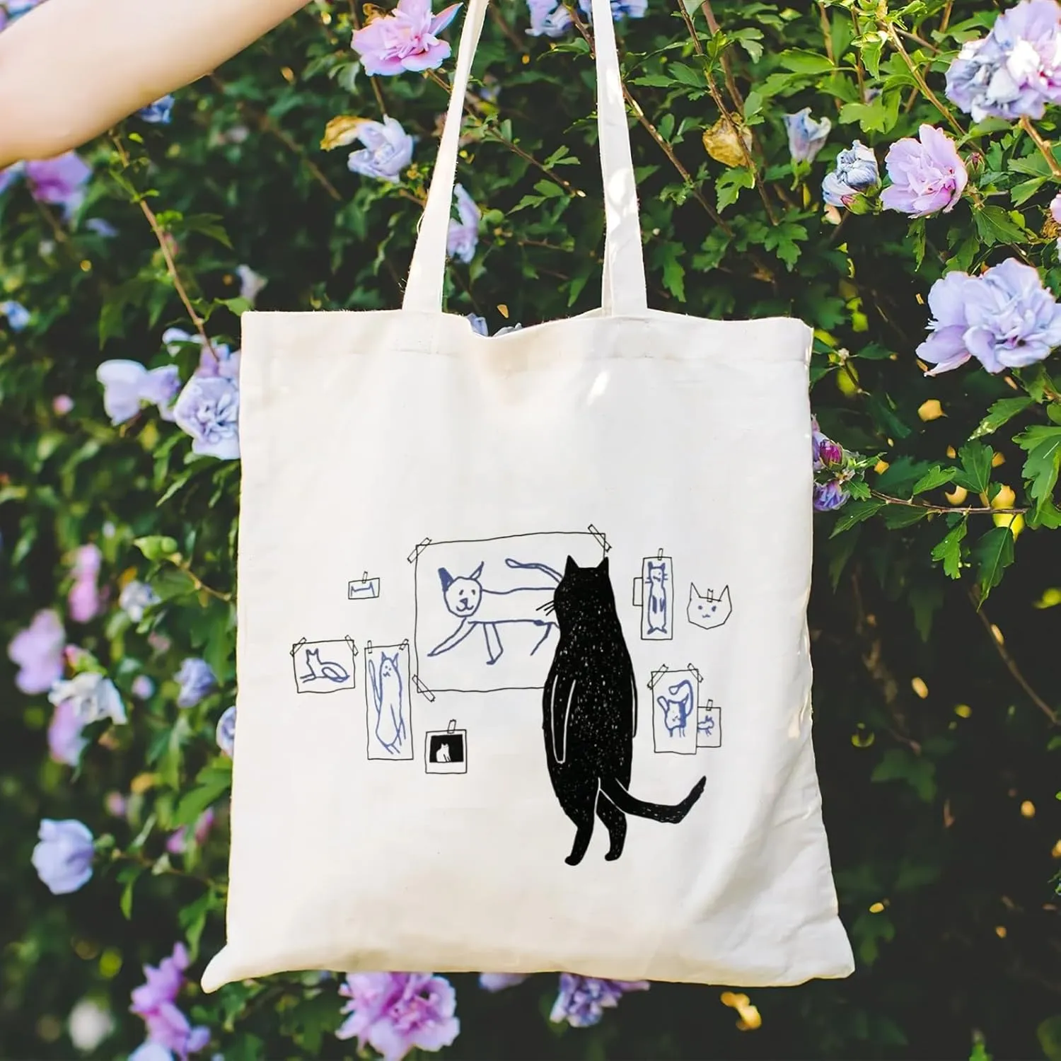 Andeiltech Canvas Tote Bag for Women, Aesthetic Travel Tote Bag Shoulder Reusable Grocery Bags Mom Birthday Gift