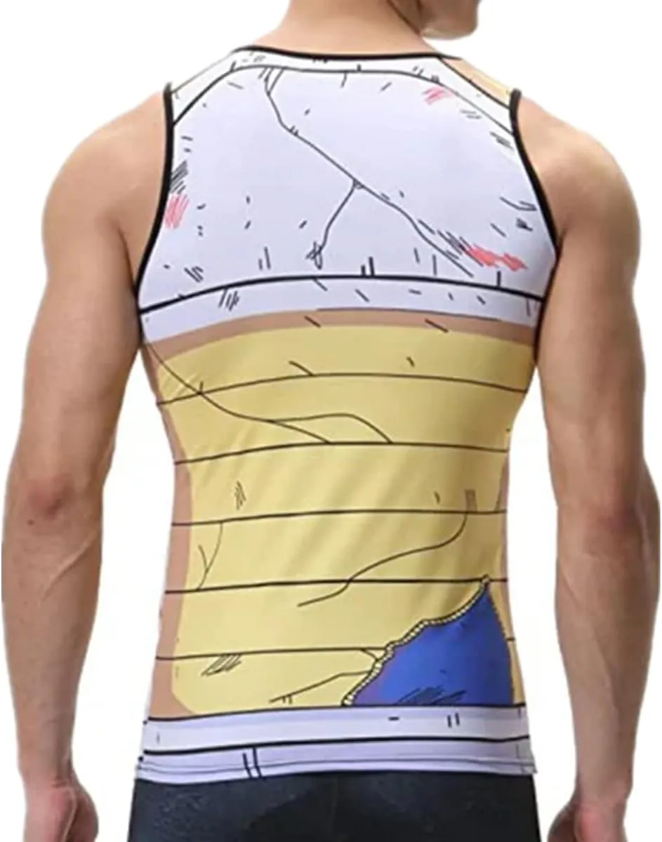 Anime Cosplay Outfit Gear 3D Bodybuilding Tank Top Compression Vest for Men