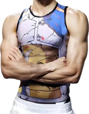 Anime Cosplay Outfit Gear 3D Bodybuilding Tank Top Compression Vest for Men