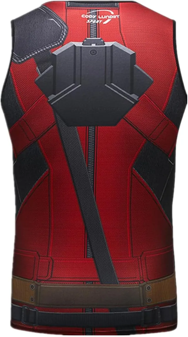 Anime Cosplay Outfit Gear 3D Bodybuilding Tank Top Compression Vest for Men