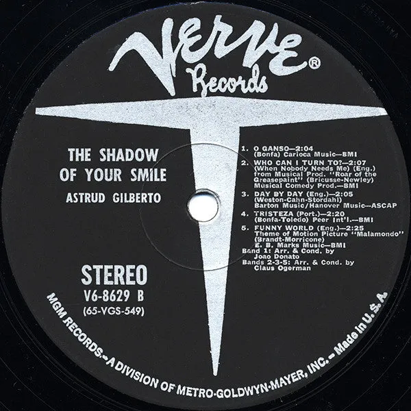 Astrud Gilberto - The Shadow Of Your Smile (LP, Album) (Very Good (VG))