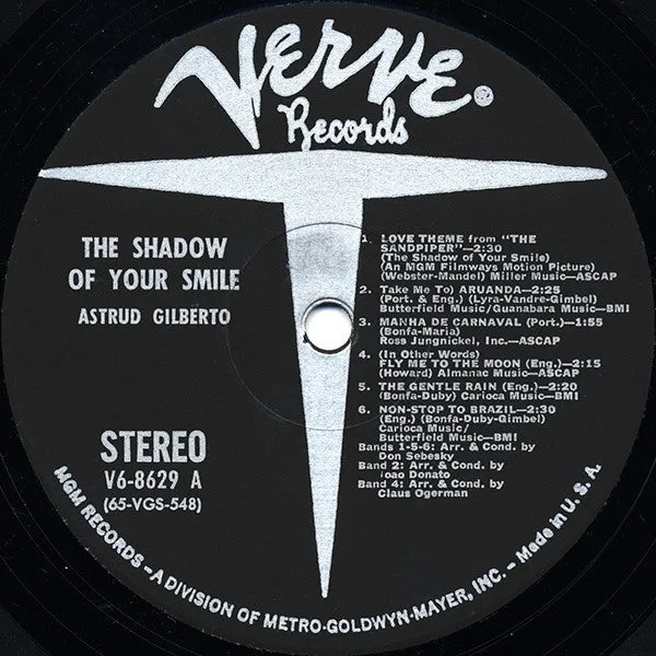 Astrud Gilberto - The Shadow Of Your Smile (LP, Album) (Very Good (VG))