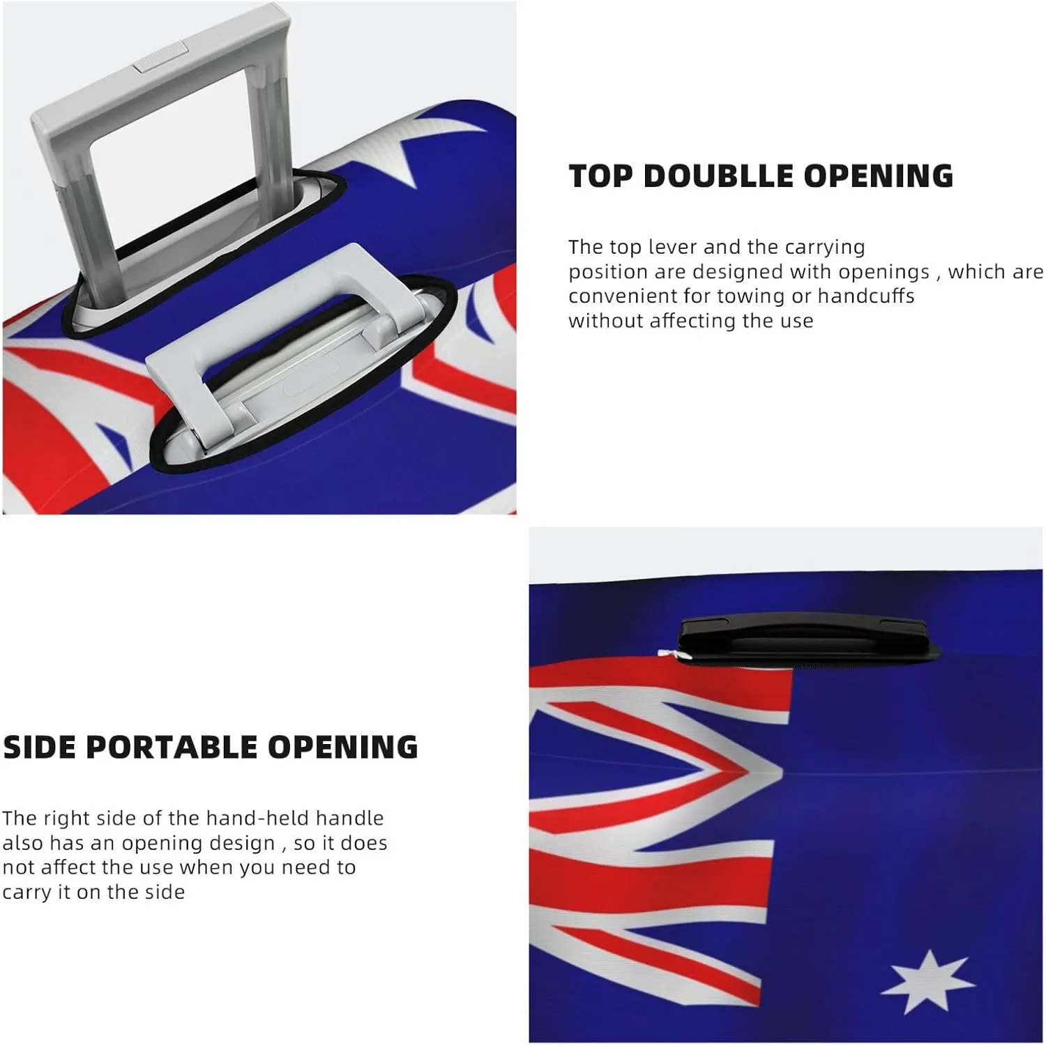 Australian flag Print Washable Suitcase Cover Protective Luggage Cover Anti Scratch Travel Gear Protector