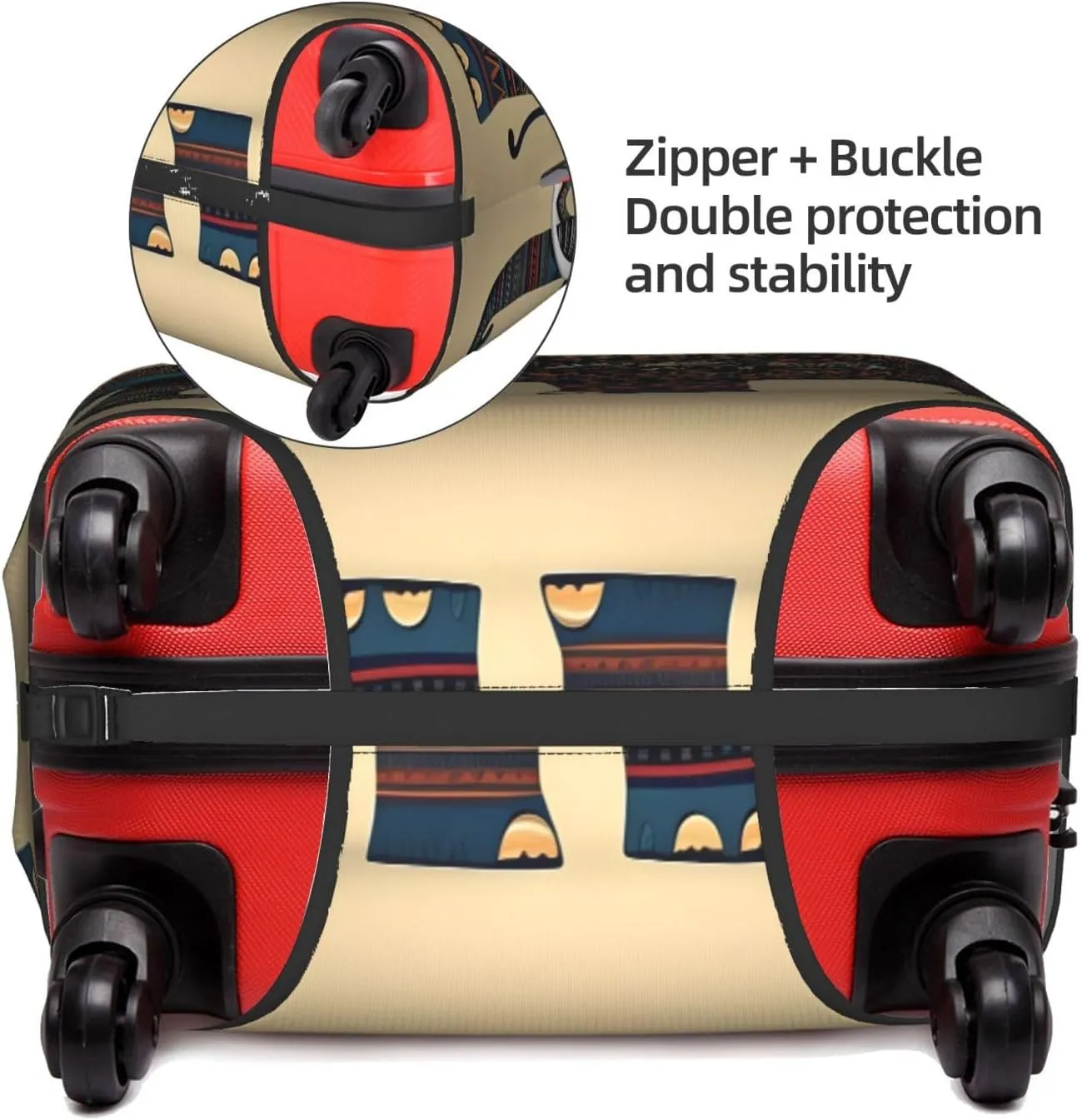 aztec elephant Print Washable Suitcase Cover Protective Luggage Cover Anti Scratch Travel Gear Protector