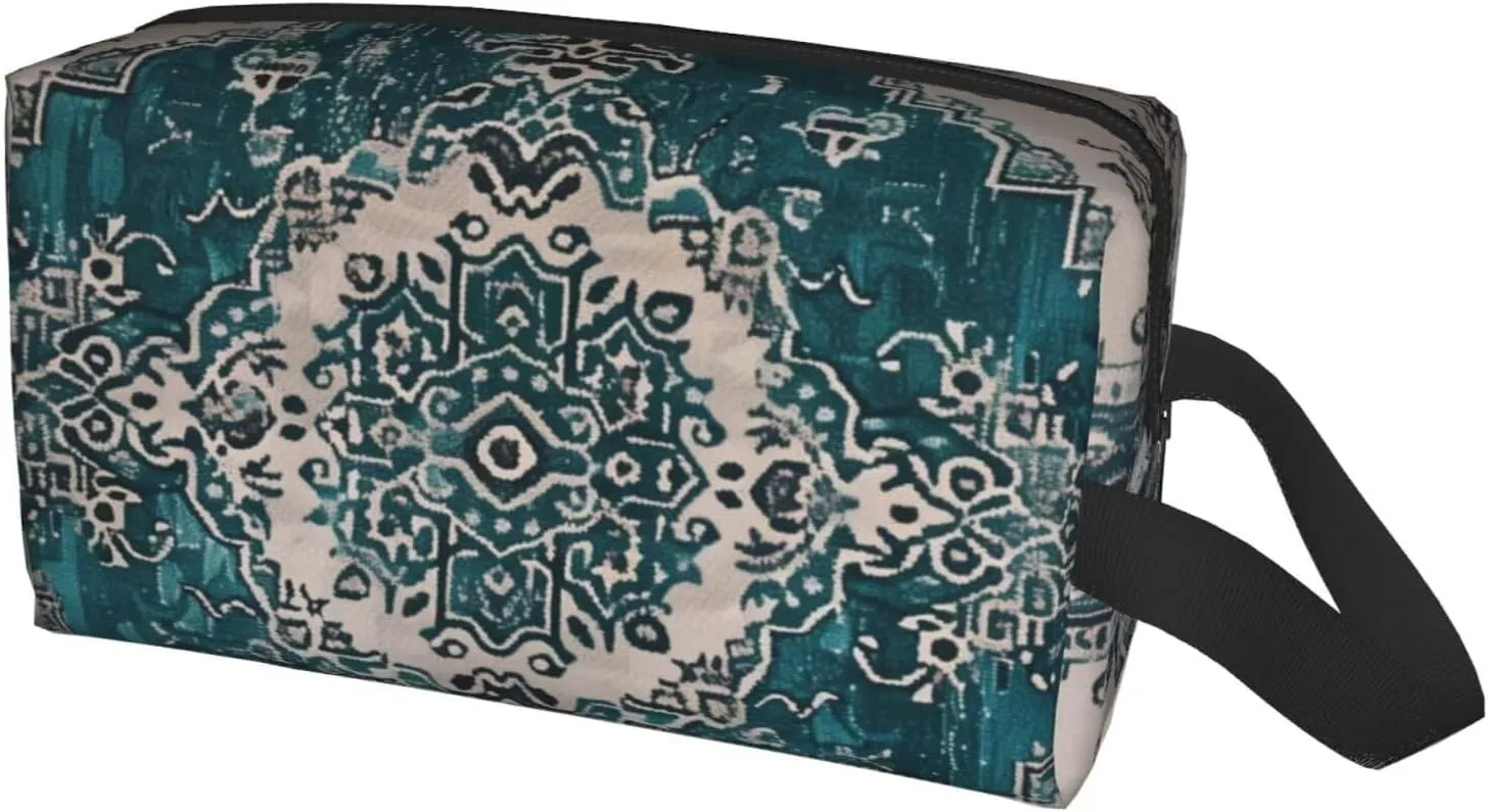 Aztec Women's Small Cosmetic Makeup Organizer Bags Western Portable Roomy Makeup Bags Travel Water Resistant Toiletry Bag Accessories Organizer, Cloth Bags Coin Pouch