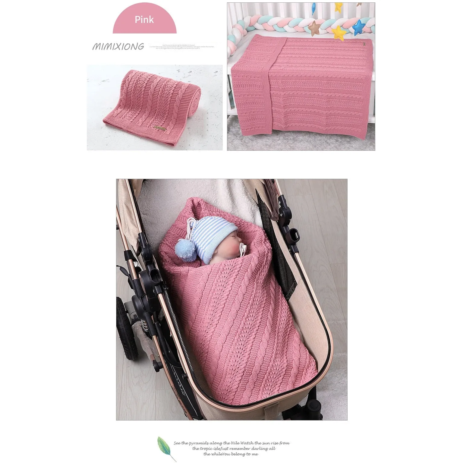 Baby Cable Knitted Blanket
