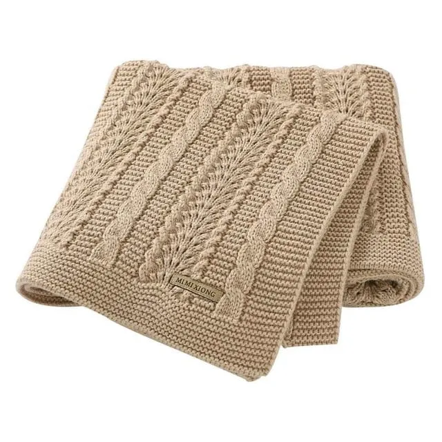 Baby Cable Knitted Blanket