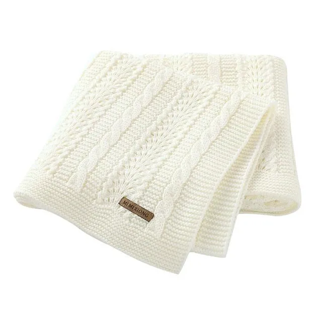 Baby Cable Knitted Blanket
