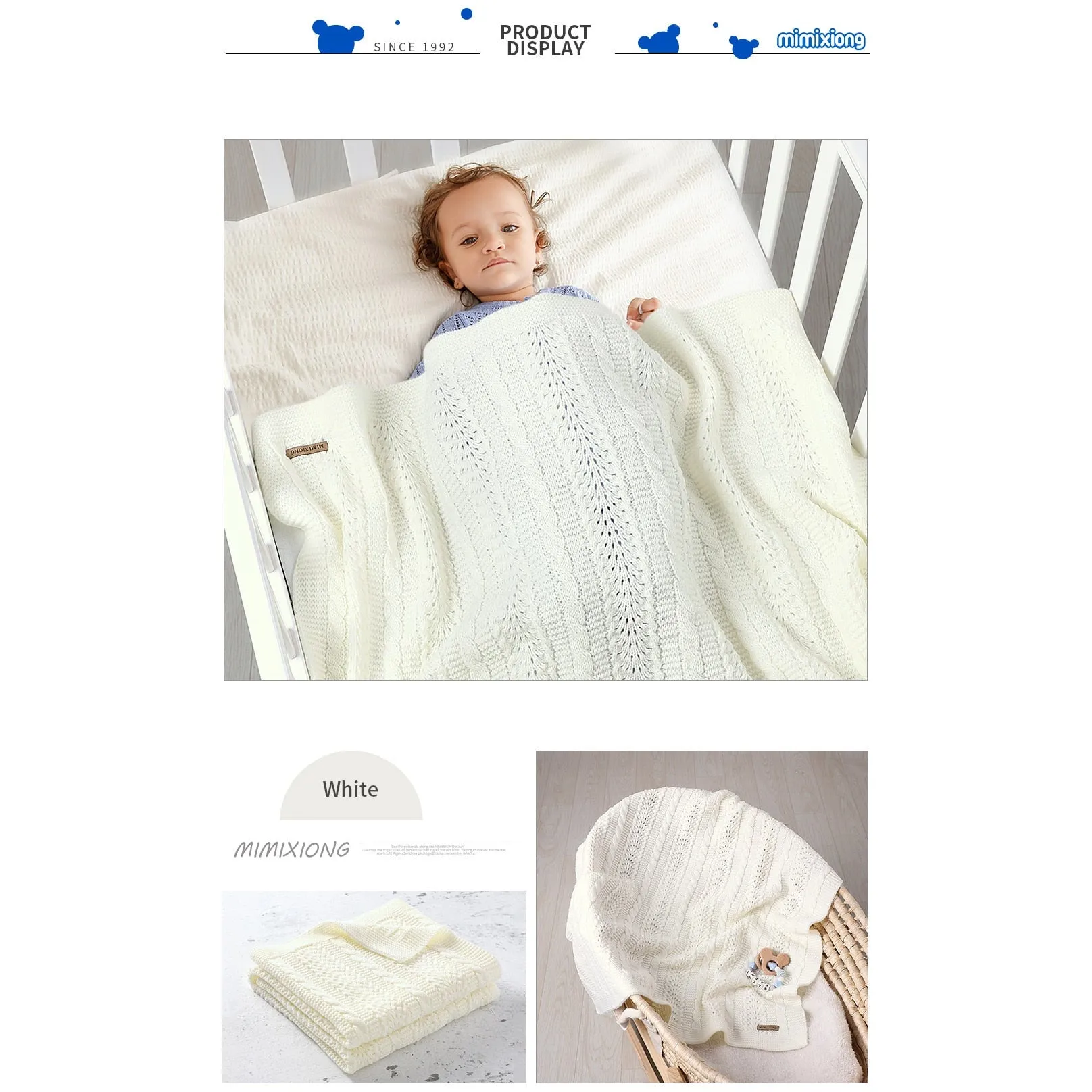 Baby Cable Knitted Blanket
