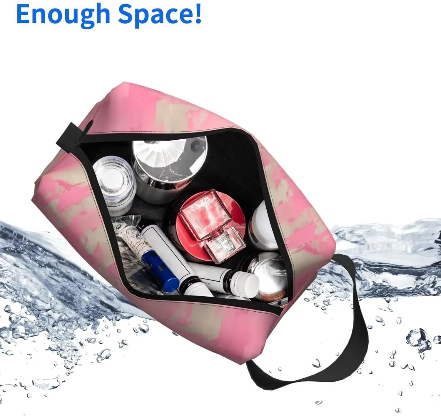 Ballet Makeup Bag Ballet Dancer Cosmetic Bag Pink Small Cosmetic Purse Bags Makeup Pouch Large Capacity Travel Toiletry Bag Retro Makeup Brushes Aesthetic Accessories Storage Bag