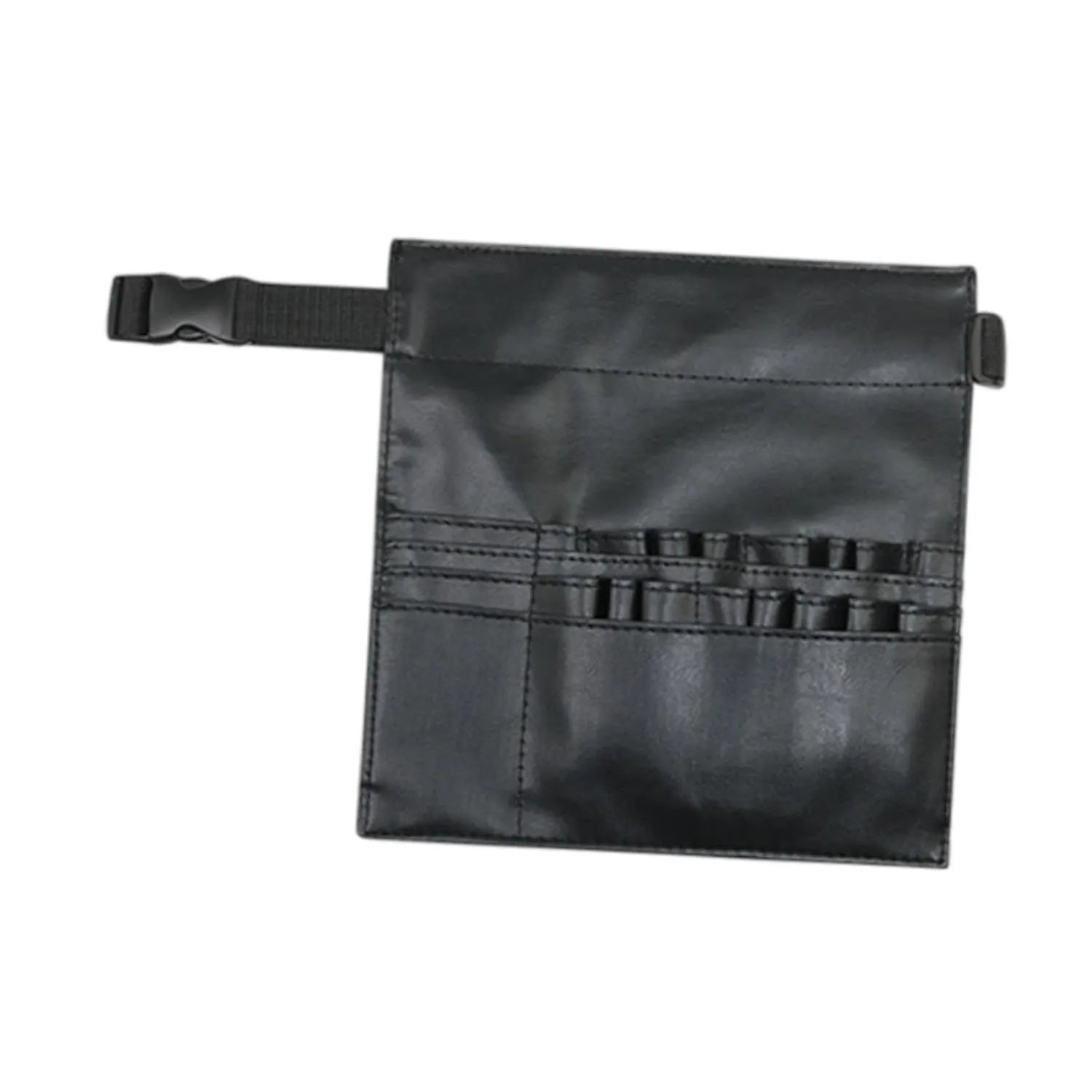 Barber Waist Pouch for Scissors And Combs, PU Leather Organizer for Hairdressers, Black