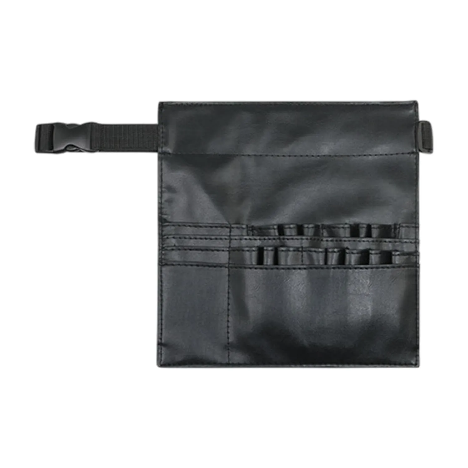 Barber Waist Pouch for Scissors And Combs, PU Leather Organizer for Hairdressers, Black