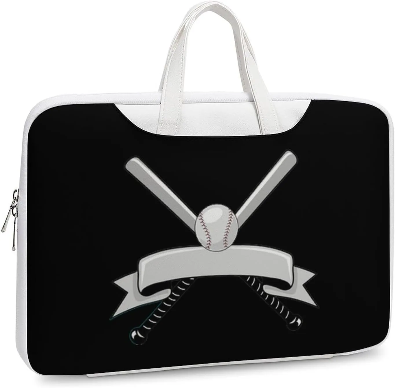 Baseball Logo Leather Bag Laptop Case Slim Water Resistant Computer Bags with Handle Briefcase for Work