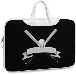 Baseball Logo Leather Bag Laptop Case Slim Water Resistant Computer Bags with Handle Briefcase for Work