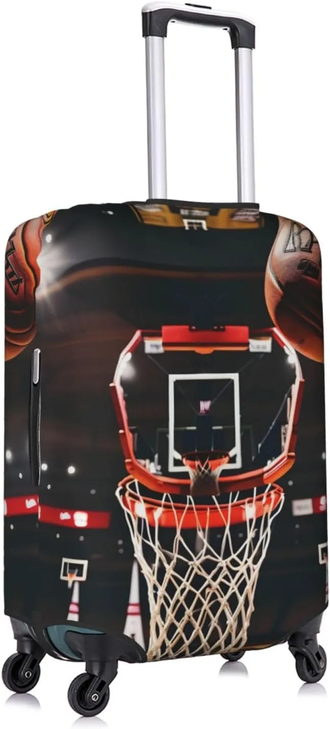 Basketball Print Washable Suitcase Cover Protective Luggage Cover Anti Scratch Travel Gear Protector