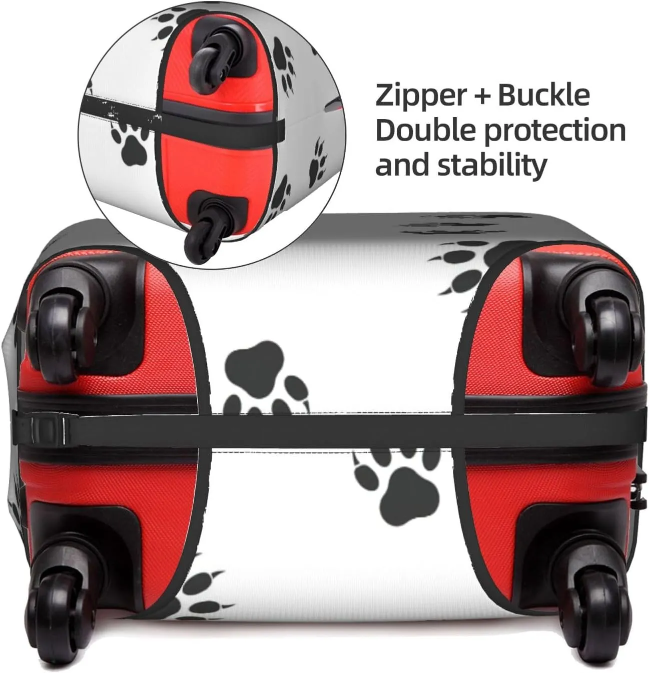 Bear paw Print Washable Suitcase Cover Protective Luggage Cover Anti Scratch Travel Gear Protector