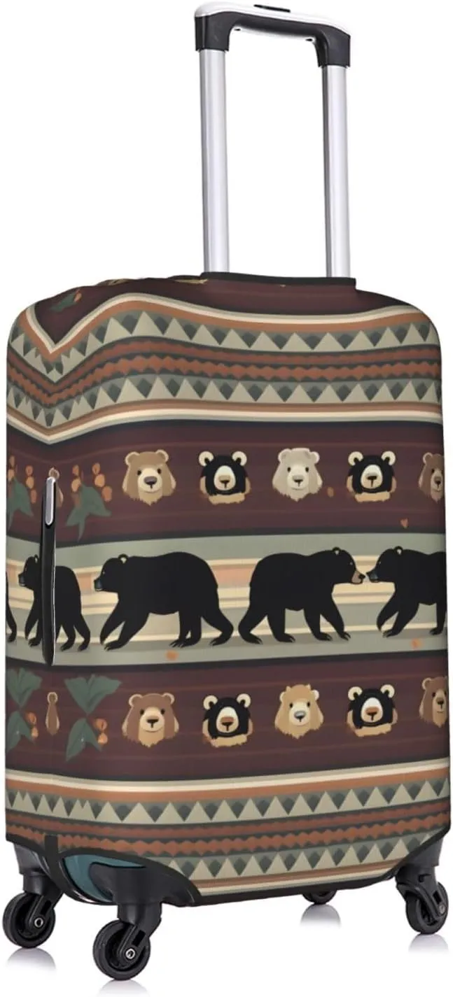 Bear Print Washable Suitcase Cover Protective Luggage Cover Anti Scratch Travel Gear Protector