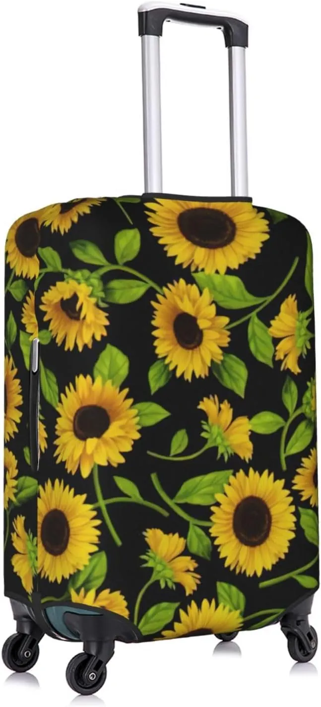 Beautiful Sunflower Print Washable Suitcase Cover Protective Luggage Cover Anti Scratch Travel Gear Protector