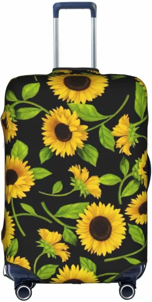 Beautiful Sunflower Print Washable Suitcase Cover Protective Luggage Cover Anti Scratch Travel Gear Protector