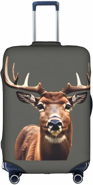 Beauty Deer Print Washable Suitcase Cover Protective Luggage Cover Anti Scratch Travel Gear Protector