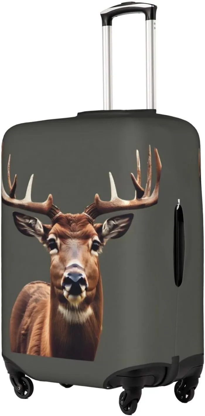 Beauty Deer Print Washable Suitcase Cover Protective Luggage Cover Anti Scratch Travel Gear Protector