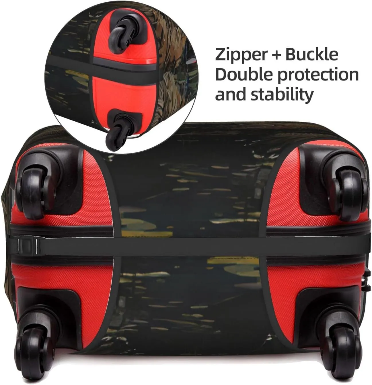 Beaver Print Washable Suitcase Cover Protective Luggage Cover Anti Scratch Travel Gear Protector